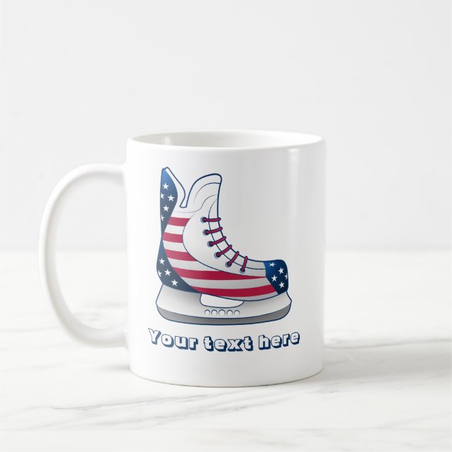 USA Hockey Skates Coffee Mug (Left)
