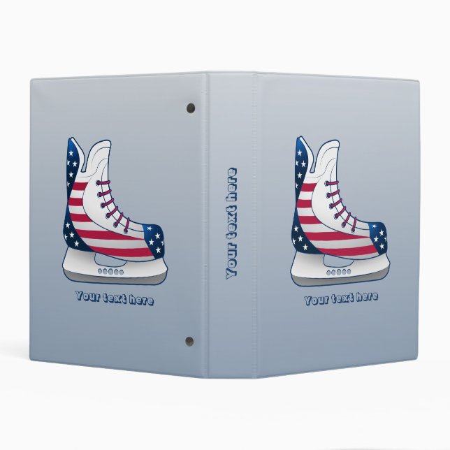 USA Hockey Skates Mini Binder (Background)