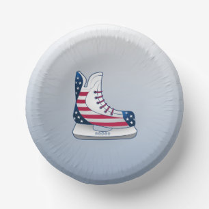 USA Hockey Skates Paper Bowls