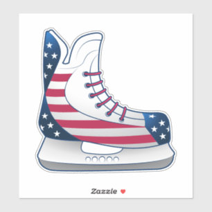 USA Hockey Skates Sticker