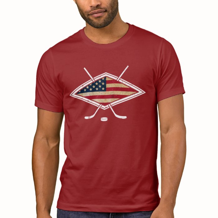 USA Hockey T Shirt with Name & Number print