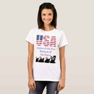USA - Home of the Free Because of the Brave T-Shirt
