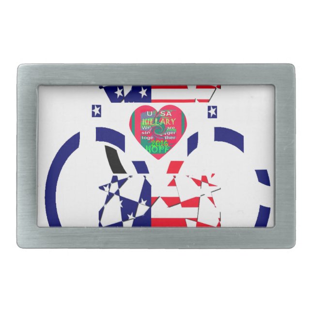 USA Hope Beautiful Amazing National Flag Design Ar Belt Buckle (Front)