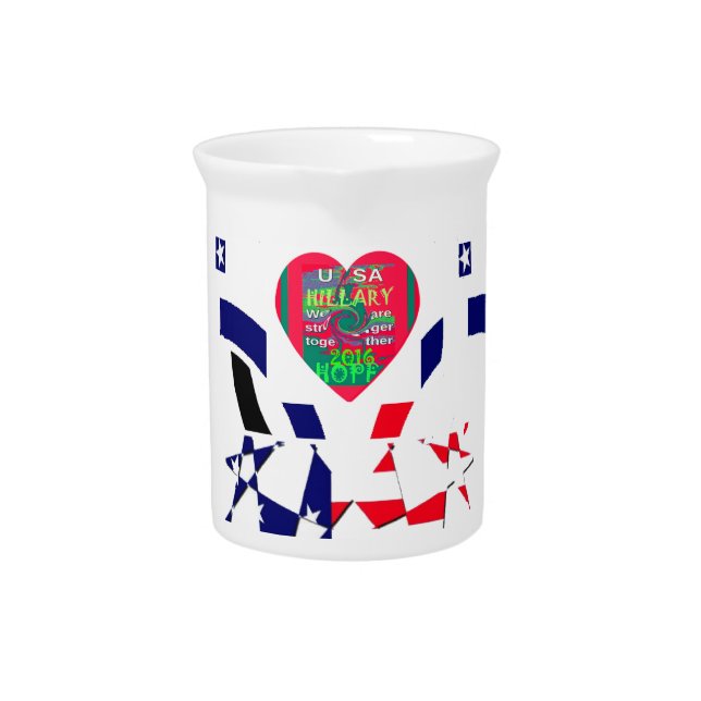 USA Hope Beautiful Amazing National Flag Design Ar Beverage Pitcher (Front)