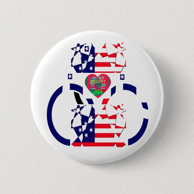 USA Hope Beautiful Amazing National Flag Design Ar Button (Front)