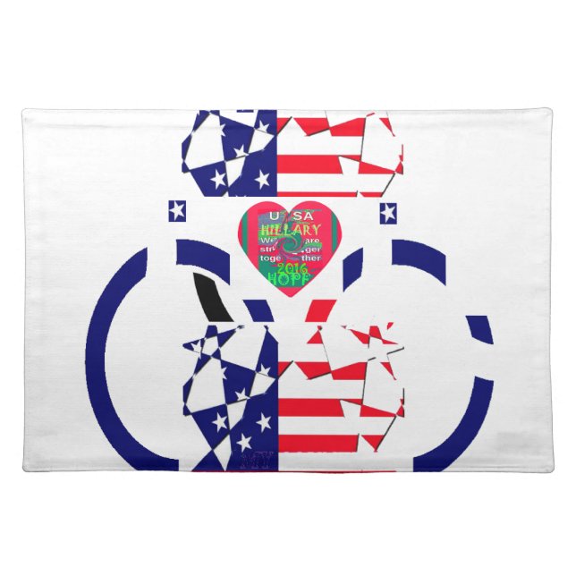 USA Hope Beautiful Amazing National Flag Design Ar Cloth Placemat (Front)