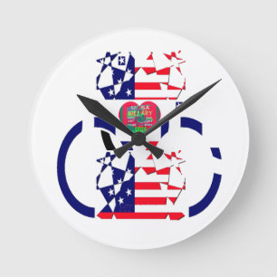 USA Hope Beautiful Amazing National Flag Design Ar Round Clock