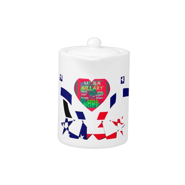 USA Hope Beautiful Amazing National Flag Design Ar Teapot (Front)