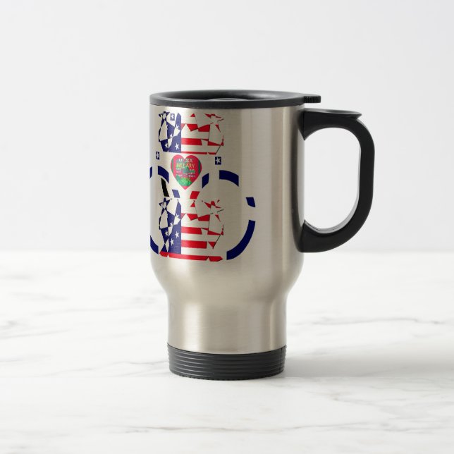 USA Hope Beautiful Amazing National Flag Design Ar Travel Mug (Right)