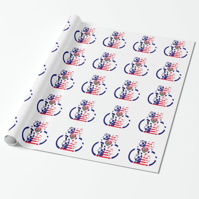 USA Hope Beautiful Amazing National Flag Design Ar Wrapping Paper (Unrolled)
