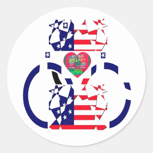 USA Hope Beautiful Amazing National Flag Design   Classic Round Sticker