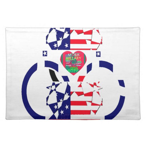 USA Hope Beautiful Amazing National Flag Design   Cloth Placemat