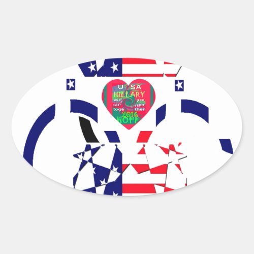 USA Hope Beautiful Amazing National Flag Design   Oval Sticker