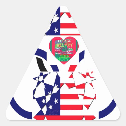 USA Hope Beautiful Amazing National Flag Design   Triangle Sticker