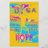 USA Hope: Colorful Textured Design (Front)