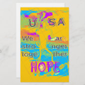 USA Hope: Colorful Textured Design (Front/Back)