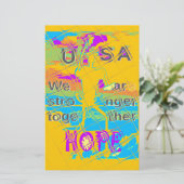 USA Hope: Colorful Textured Design (Standing Front)