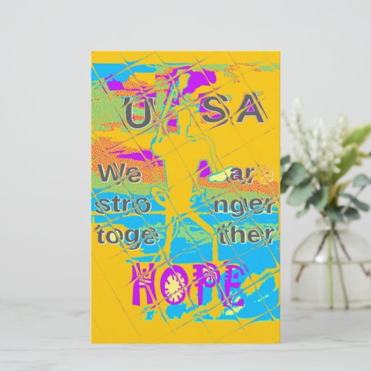 USA Hope: Colorful Textured Design (Standing Front)