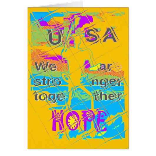 USA Hope: Colorful Textured Design (Front)