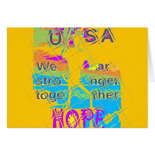 USA Hope: Colorful Textured Design (Front Horizontal)