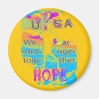 USA Hope: Colorful Textured Design Magnet