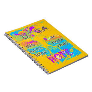 USA Hope: Colorful Textured Design Notebook