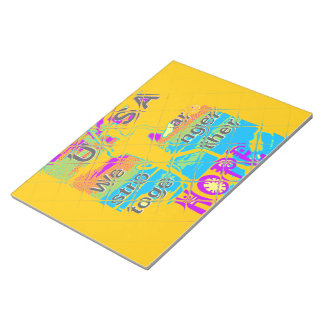 USA Hope: Colorful Textured Design Notepad