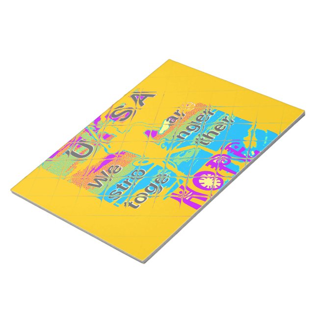 USA Hope: Colorful Textured Design Notepad (Angled)