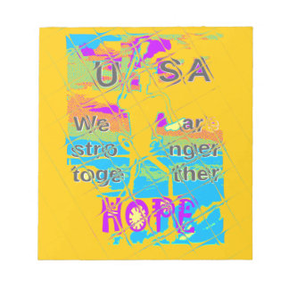 USA Hope: Colorful Textured Design Notepad