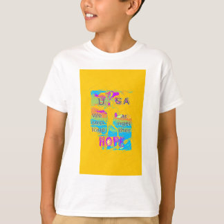 USA Hope: Colorful Textured Design T-Shirt
