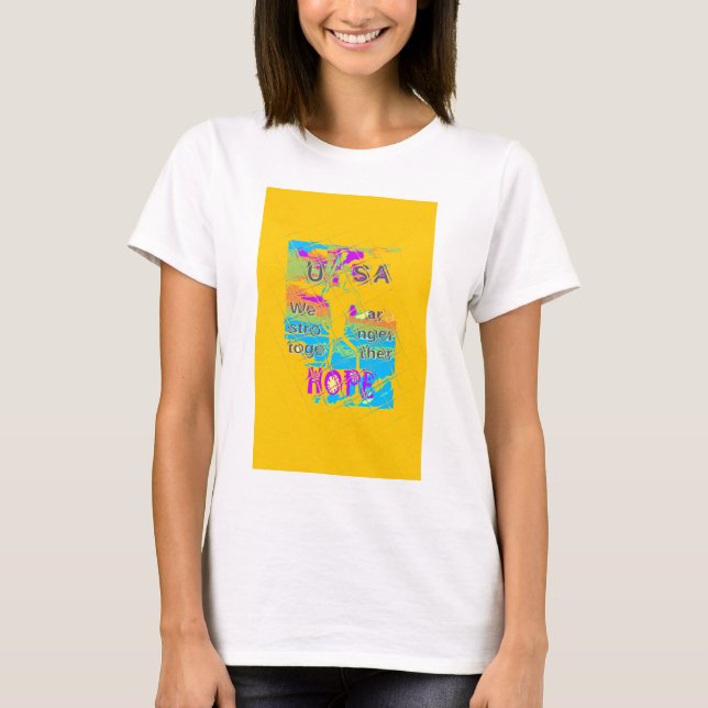 USA Hope: Colorful Textured Design T-Shirt (Front)