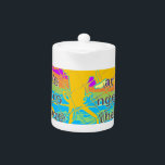 USA Hope: Colorful Textured Design Teapot<br><div class="desc">USA Hope: Colorful Textured Design Why Choose “USA Hope: Colorful Textured Design”? Celebrate the spirit of resilience with our “USA Hope: Colorful Textured Design.” This captivating artwork features a beautiful blend of orange, green, golden brown, blue, cyan, and a touch of purple, creating a dynamic and vibrant texture. The bold...</div>