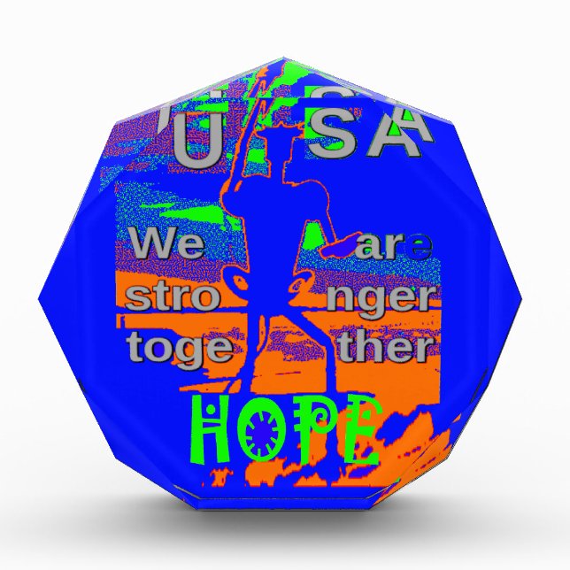 USA Hope Strong Together - A Patriotic Tapestry Award (Front)