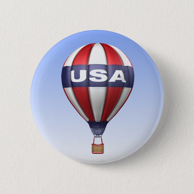 USA Hot Air Balloon Button (Front)