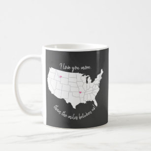 USA I love you more than the miles between us Coffee Mug