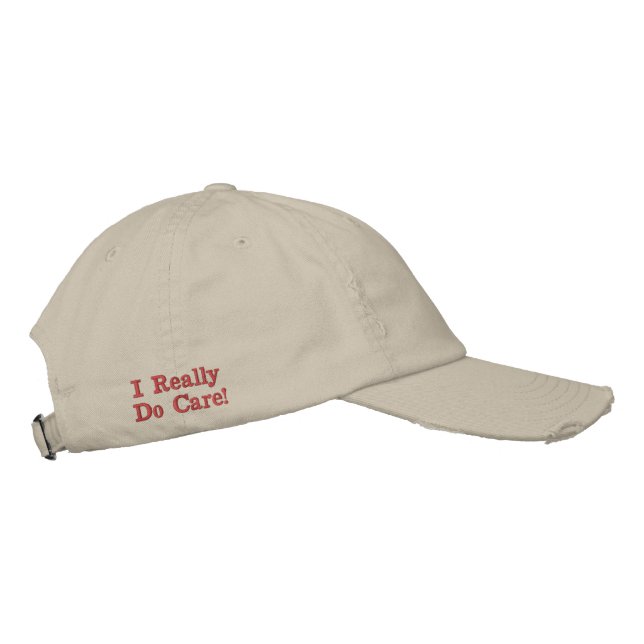 USA "I really do care" Stone Embroidered Baseball Cap (Right)