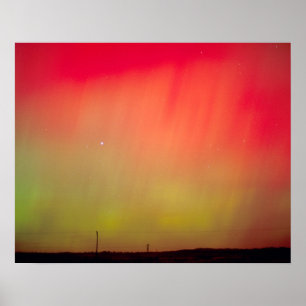 USA, Idaho. Aurora borealis, northern lights at 2 Poster