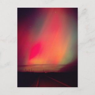 USA, Idaho. Aurora borealis, northern lights at Postcard