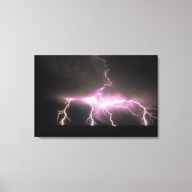 USA, Idaho. Lightning. Canvas Print (Front)
