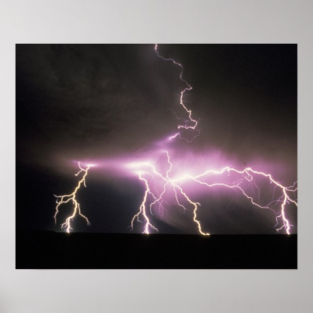 USA, Idaho. Lightning. Poster (Front)