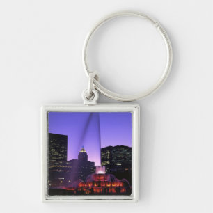 USA, IL, Chicago. Buckingham Fountain in Grant Keychain