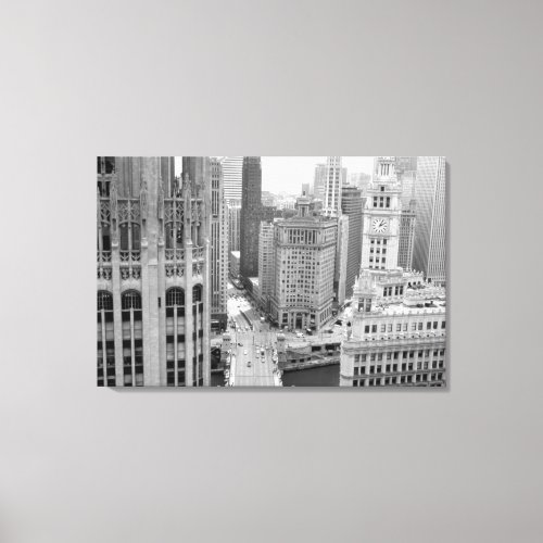 USA IL Chicago Loop from Hotel Canvas Print