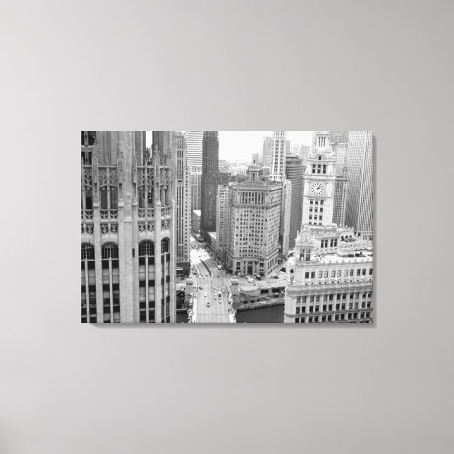USA, IL, Chicago, Loop from Hotel Canvas Print (Front)