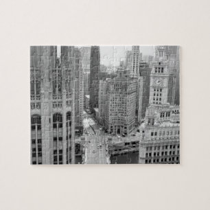 USA, IL, Chicago, Loop from Hotel Jigsaw Puzzle