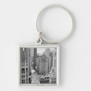USA, IL, Chicago, Loop from Hotel Keychain