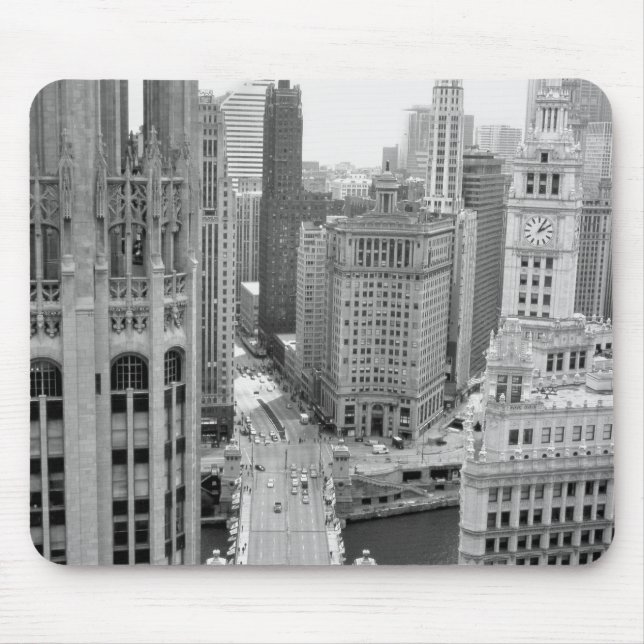 USA, IL, Chicago, Loop from Hotel Mouse Pad (Front)