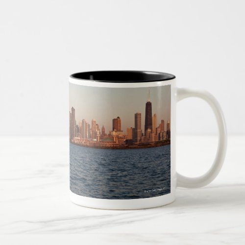 USA Illinois Chicago City skyline over Lake 10 Two_Tone Coffee Mug