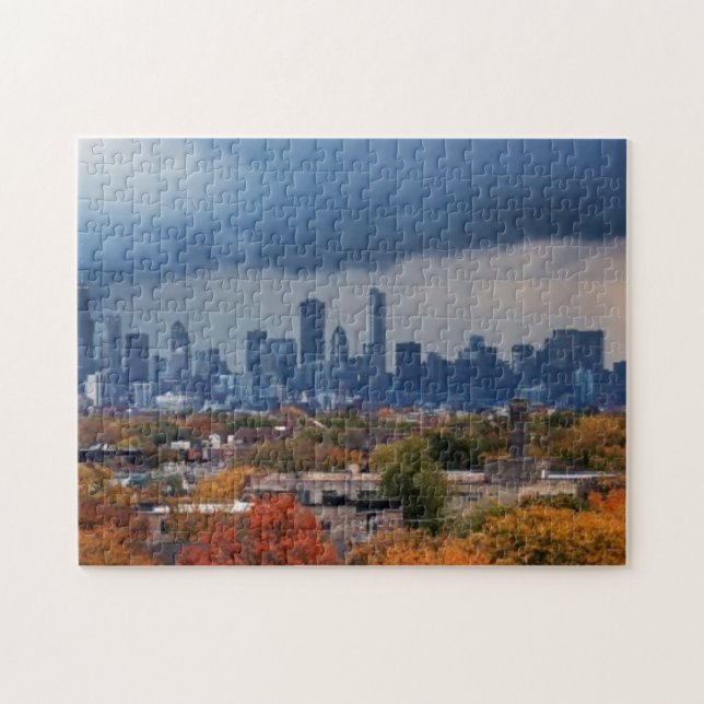 USA, Illinois, Chicago, cityscape Jigsaw Puzzle (Horizontal)