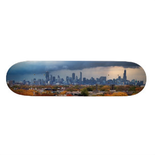 USA, Illinois, Chicago, cityscape Skateboard Deck