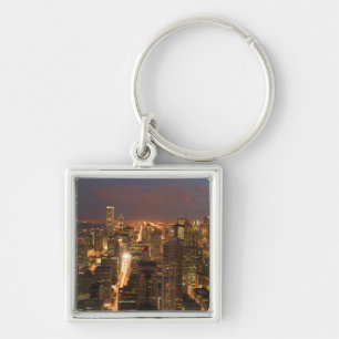 USA, Illinois, Chicago: Evening View of The Loop 2 Keychain